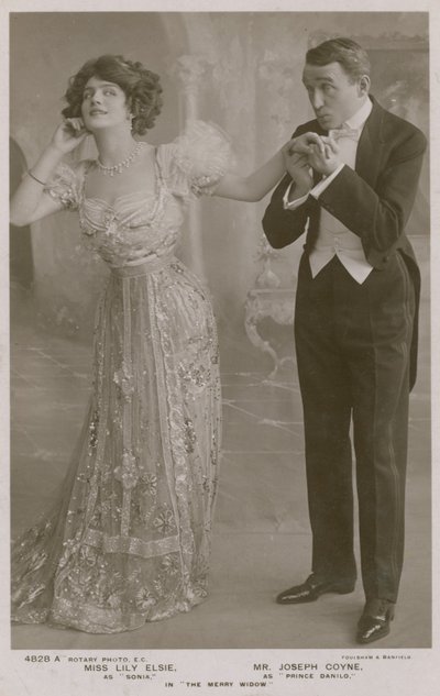 Lily Elsie and Joseph Coyne in The Merry Widow by English Photographer